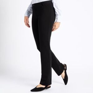 Betabrand Classic Straight Leg Dress Pant Black
